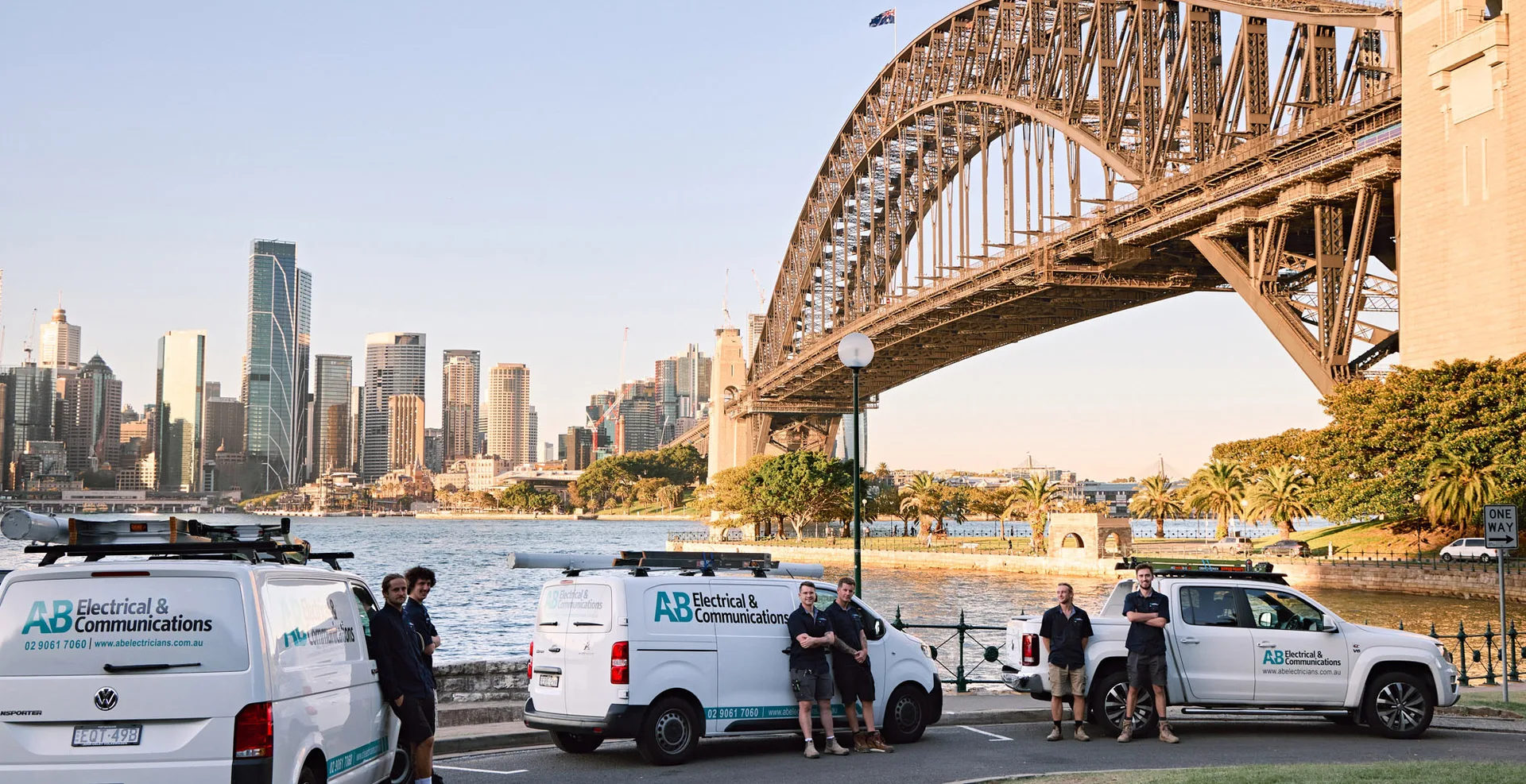 The Electricians Dee Why team at the end of a run